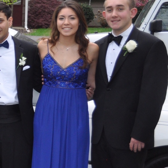Sue wong royal blue prom/formal dress - Picture 1 of 7